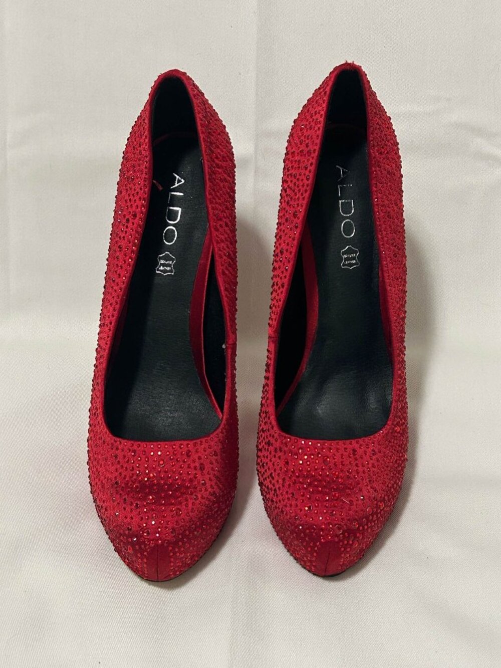ALDO - Red Rhinestone Heels